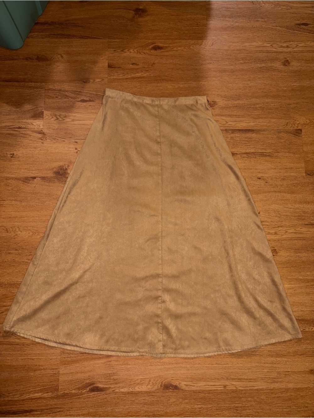 Chico's A-Line Suede-Look Tan Skirt